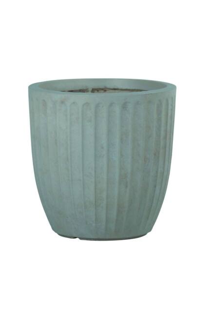 KDMD Hortus Outdoor Ribbed Grey Green Planters Set of 3 - image 1
