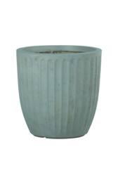 KDMD Hortus Outdoor Ribbed Grey Green Planters Set of 3 - thumbnail 5