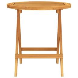 Berkfield Home Bistro Table Ã˜46x47 cm Solid Wood Acacia in Brown - Size: 46x47 cm - thumbnail 3
