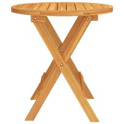 Berkfield Home Bistro Table Ã˜46x47 cm Solid Wood Acacia in Brown - Size: 46x47 cm - thumbnail 4