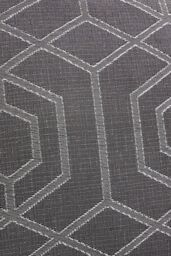 Curtina 'Camberwell' Filled Cushion With Geometric Jacquard Design in Dark Grey - Size: 43 cm x 43 cm - thumbnail 2