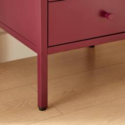 FurnitureboxUK Lykke Metal Storage Bedside Table in Purple - thumbnail 7