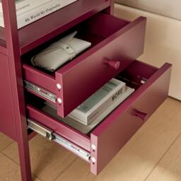 FurnitureboxUK Lykke Metal Storage Bedside Table in Purple - thumbnail 4