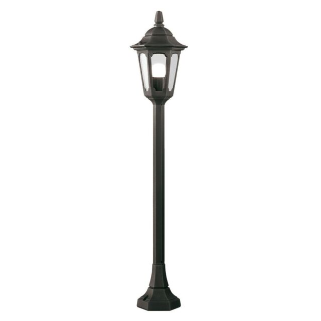 Loops Outdoor IP44 1 Bulb Short Mini Lamp Post Pillar Black LED E27 100W d02092