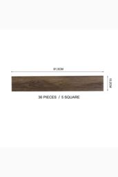 Living and Home 36Pcs PVC Wooden Self-adhesive Laminate Flooring Planks in Dark Brown - thumbnail 3