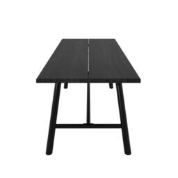 Lemon Pavilion Furniture Louie Indoor Dining Table (Pack of 2) - Wood Variant/Metal in Black - Size: 2 Pack - thumbnail 3
