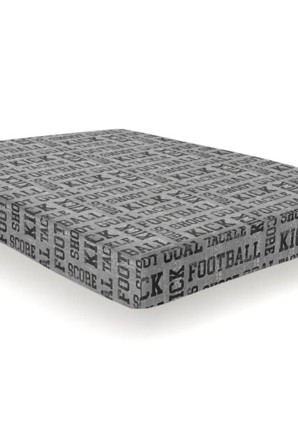 Bedlam Football' Crazy Kids Fitted Sheet in Grey - Size: Single Fitted - image 1