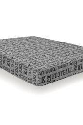 Bedlam Football' Crazy Kids Fitted Sheet in Grey - Size: Single Fitted - thumbnail 1