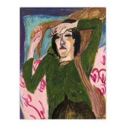 Artery8 Woman in the Green Blouse Kirchner Framed Wall Art Print - Size: A3 - thumbnail 3