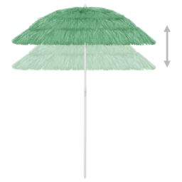 Berkfield Home Hawaii Beach Umbrella Green 180 cm - thumbnail 4