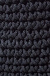 Homescapes Cotton Knitted Round Storage Basket, 42 x 37 cm in Black - Size: Large - thumbnail 3