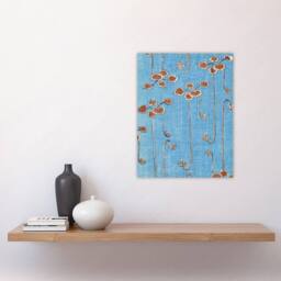 "Artery8 Vine Illustration Vintage Japan Wall Art Print Shin Bijutsukai in Blue - Size: W24"" x H32""" - thumbnail 4