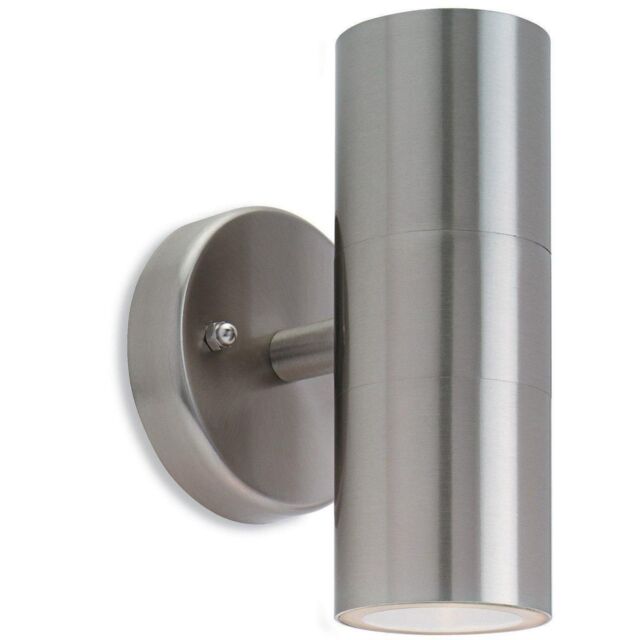 Netlighting Fusion 2 Light Wall Stainless Steel IP44 GU10 in Grey