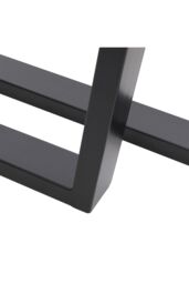 Living and Home 66x7x71cm Industrial Set of 2 Table Legs DIY Steel Furniture Legs in Black - Size: 66 x 7 x 71 cm - thumbnail 4