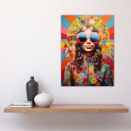 Artery8 Flower Power Fanfare Florals Maximalist Bright Bold Colourful Abstract Artwork Large Wall Unframed Art Poster Print Thick Paper 18X24 Inch - thumbnail 4