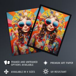 Artery8 Flower Power Fanfare Florals Maximalist Bright Bold Colourful Abstract Artwork Large Wall Unframed Art Poster Print Thick Paper 18X24 Inch - thumbnail 2