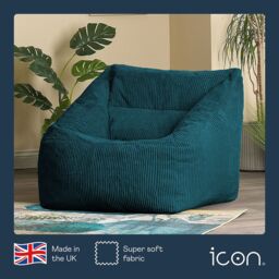 icon Natalia Jumbo Corduroy Bean Bag Armchair in Teal - thumbnail 5