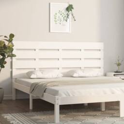 Berkfield Home Headboard White 180x3x80 cm Solid Wood Pine - Size: 180 x 3 x 80 cm - thumbnail 2