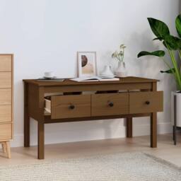 Berkfield Home Beautiful Coffee Table Honey Brown 102x49x55 cm Solid Wood Pine - Size: 102 x 49 x 55 cm - thumbnail 1