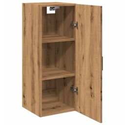Berkfield Home Wall Mounted Cabinet Artisian Oak 34.5x34x90 cm Engineered Wood in Brown - thumbnail 4