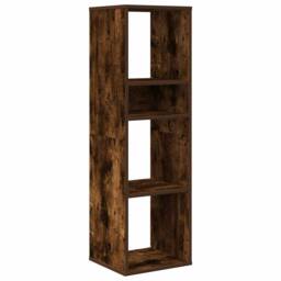 Berkfield Home Book Cabinet Smoked Oak 34x31x112 cm Engineered Wood in Brown - Size: 34 x 31 x 112 cm - thumbnail 1
