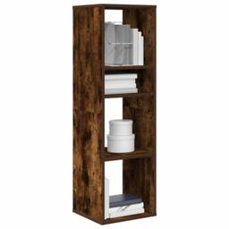 Berkfield Home Book Cabinet Smoked Oak 34x31x112 cm Engineered Wood in Brown - Size: 34 x 31 x 112 cm - thumbnail 2