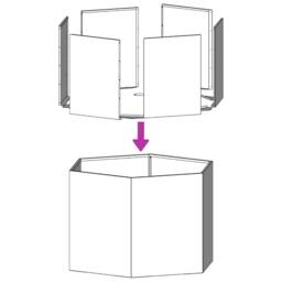 Berkfield Home Durable Garden Planter Hexagon 69x60x45 cm Galvanized Steel in Silver - Size: 69 x 60 x 45 cm - thumbnail 8