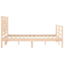 Berkfield Home Bed Frame with Headboard 120x200 cm Solid Wood in Light Oak - thumbnail 7