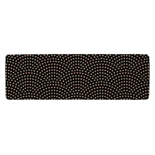 Benjamin Tate Design Geometric Glitter Love Hearts Runner Rug in Natural - Size: 67 cm x 230 cm - image 1