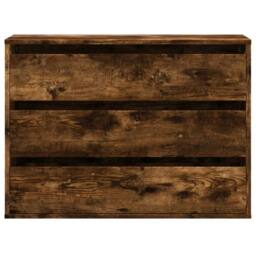 Berkfield Home Classic Corner Chest of Drawers Smoked Oak 80x41x58 cm Engineered Wood in Brown - Size: 80 x 41 x 58 cm - thumbnail 4