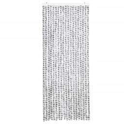 Berkfield Home Fly Curtain Light Grey & Dark Grey 56x200 cm Chenille - thumbnail 3