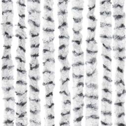 Berkfield Home Fly Curtain Light Grey & Dark Grey 56x200 cm Chenille - thumbnail 5