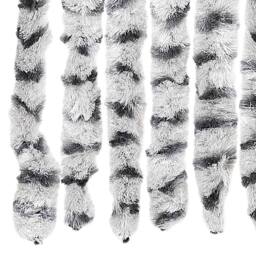 Berkfield Home Fly Curtain Light Grey & Dark Grey 56x200 cm Chenille - thumbnail 6