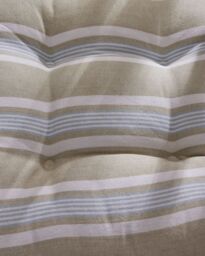 Dibor Set of 2 Striped Indoor Chair Seat Pads Furniture Cushions L40cm x W40cm in Beige - Size: 40 cm x 40 cm - thumbnail 3