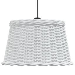 Berkfield Home Ceiling Lamp Shade White √ò45x28 cm Wicker - Size: 45x28 cm - thumbnail 4