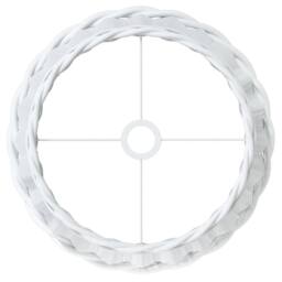 Berkfield Home Ceiling Lamp Shade White √ò45x28 cm Wicker - Size: 45x28 cm - thumbnail 5