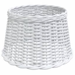Berkfield Home Ceiling Lamp Shade White √ò45x28 cm Wicker - Size: 45x28 cm - thumbnail 1