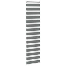 Berkfield Home Elegant Zebra Blind Dark Grey 55x200 cm Fabric Width 50.9 cm Polyester - thumbnail 1