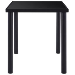 Berkfield Home Dining Table Black 140x70x75 cm Tempered Glass - Size: 140 x 70 x 75 cm - thumbnail 3