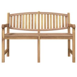 Berkfield Home Beautiful Garden Bench 149.5x60x90 cm Solid Teak Wood in Brown - thumbnail 1