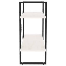 Berkfield Home Decorative 2-Tier Book Cabinet White 80x30x70 cm Solid Pine Wood - Size: 80 x 30 x 70 cm - thumbnail 6