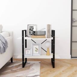 Berkfield Home Decorative 2-Tier Book Cabinet White 80x30x70 cm Solid Pine Wood - Size: 80 x 30 x 70 cm - thumbnail 1