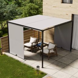VonHaus 3x3m Sliding Roof Pergola in Dark Grey - thumbnail 8
