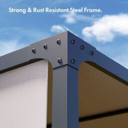 VonHaus 3x3m Sliding Roof Pergola in Dark Grey - thumbnail 5