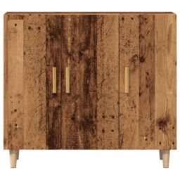 Berkfield Home Sideboard Old Wood 90x34x80 cm Engineered Wood in Brown - Size: 90 x 34 x 80 cm - thumbnail 5