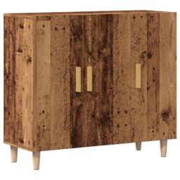 Berkfield Home Sideboard Old Wood 90x34x80 cm Engineered Wood in Brown - Size: 90 x 34 x 80 cm - thumbnail 2