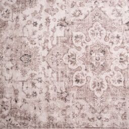 OHS Vintage Print Washable Rug Non Slip Floor Carpet Area Mat Runners in Natural - Size: 66 cm x 200 cm - thumbnail 4