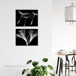 Artery8 Wall Art Print Dandelion & Lily X-Ray Set Of 2 s Bedroom Bathroom Aesthetic Black White Photo A4 - thumbnail 3
