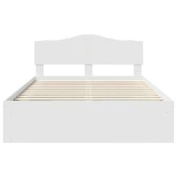 Berkfield Home Bed Frame with Headboard White 140 x 190 cm Solid Pine Wood - thumbnail 7