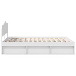 Berkfield Home Bed Frame with Headboard White 140 x 190 cm Solid Pine Wood - thumbnail 8